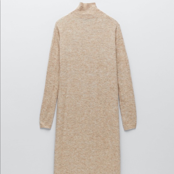 ZARA WOOL BLEND LONG DRESS - Picture 4 of 7
